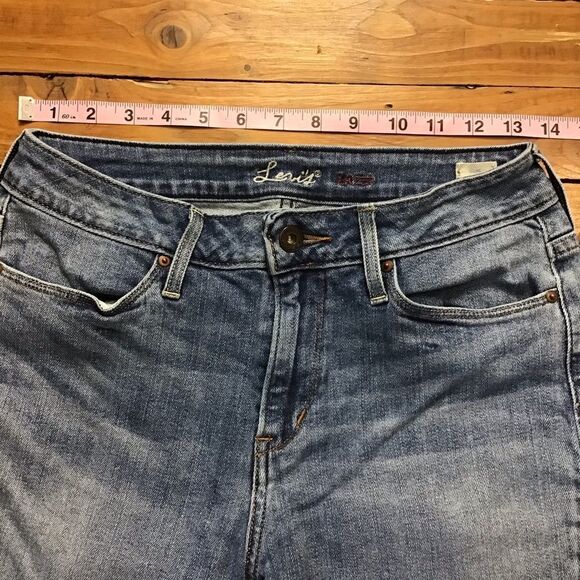 Y2K levis jeans size 29 jegging mid/high rise waist stretch lightwash blue denim - Picture 10 of 13